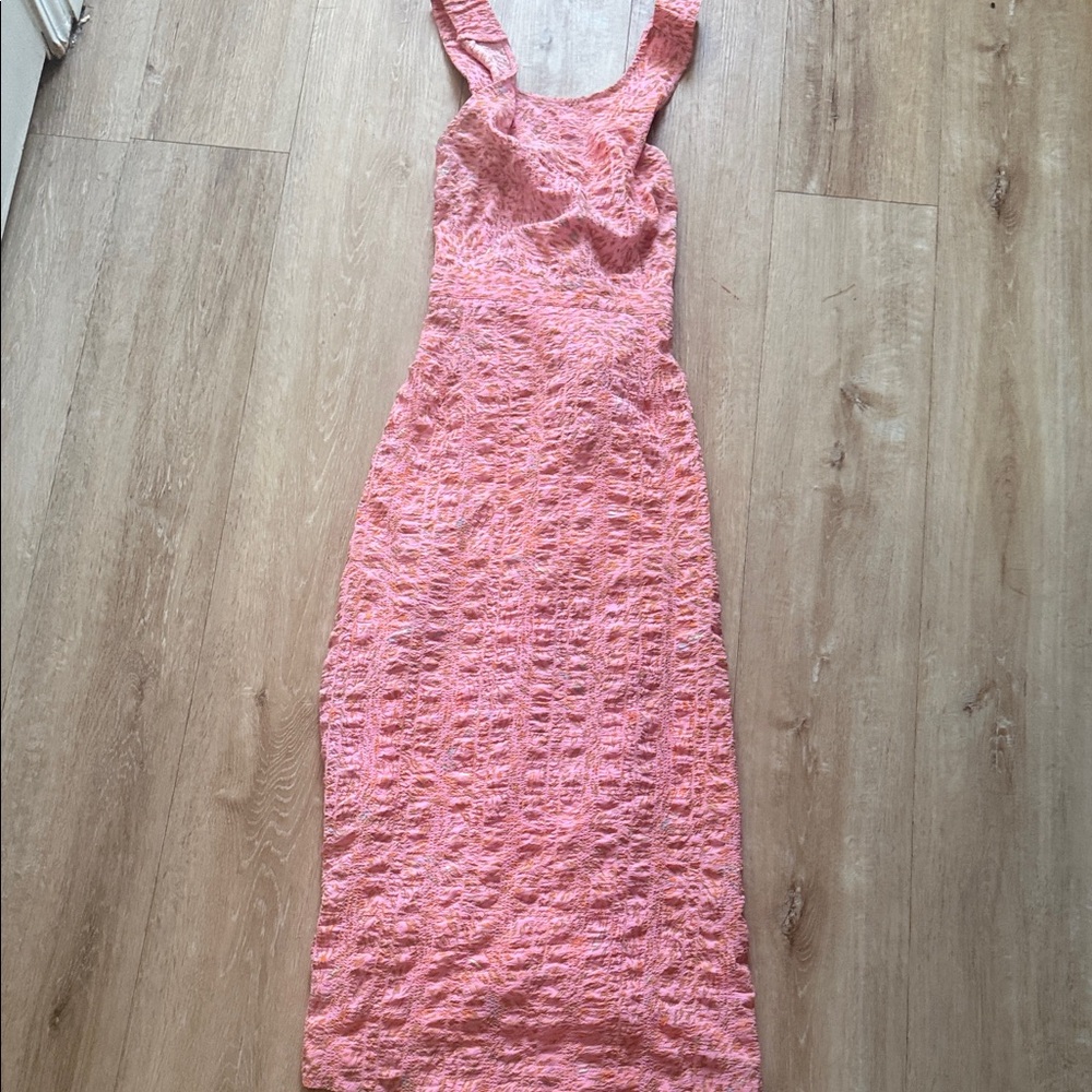 Vero moda Pink Textured Women's Dress